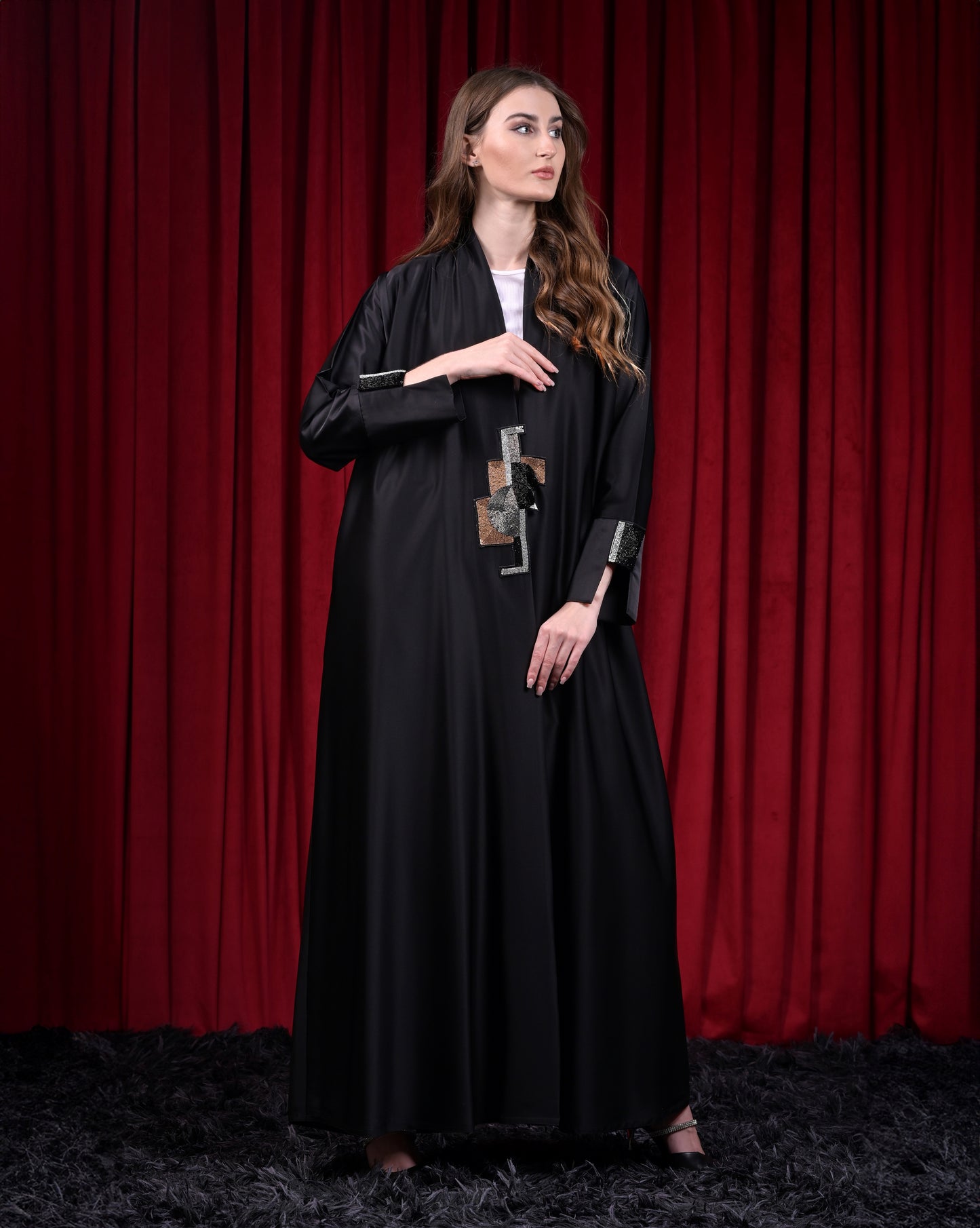 Glossy Onyx | Black Abaya